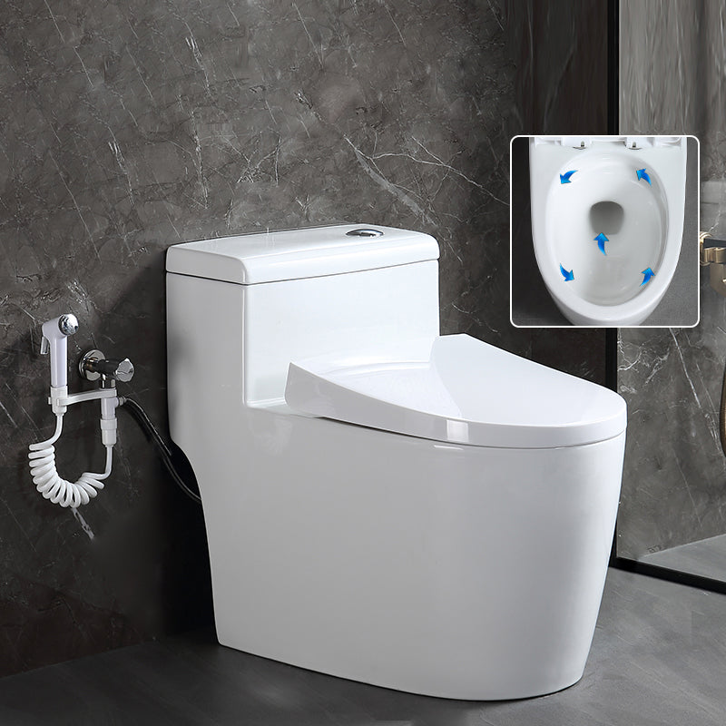 Traditional White Flush Toilet Spray Gun Included Urine Toilet for Bathroom