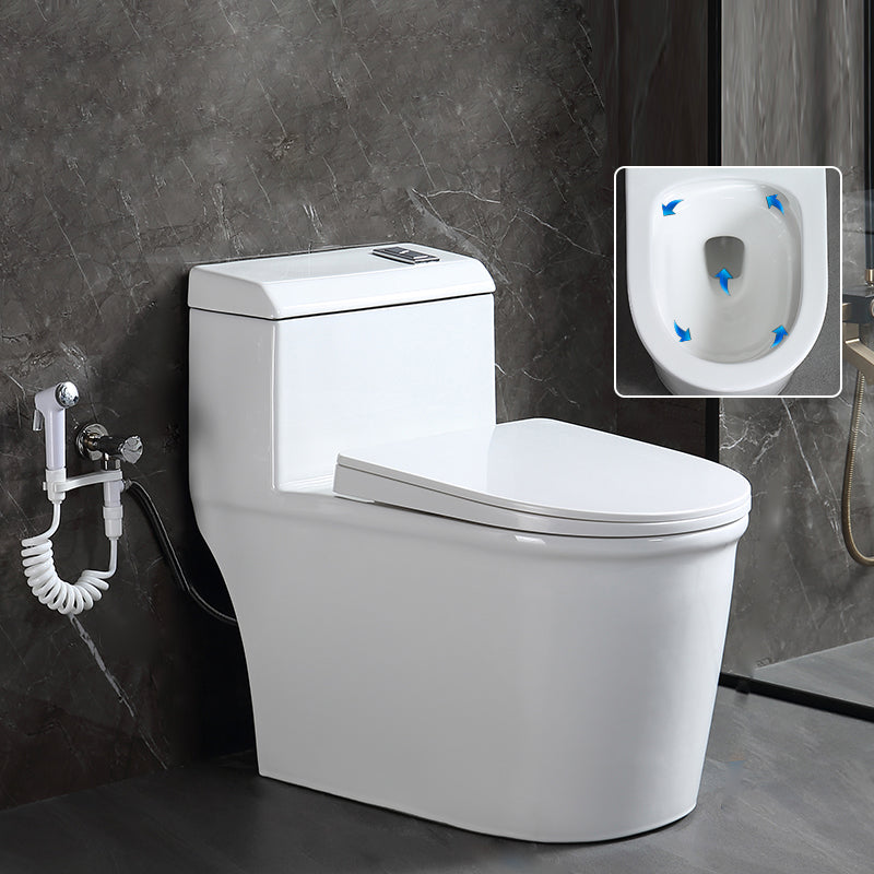 Traditional White Flush Toilet Spray Gun Included Urine Toilet for Bathroom