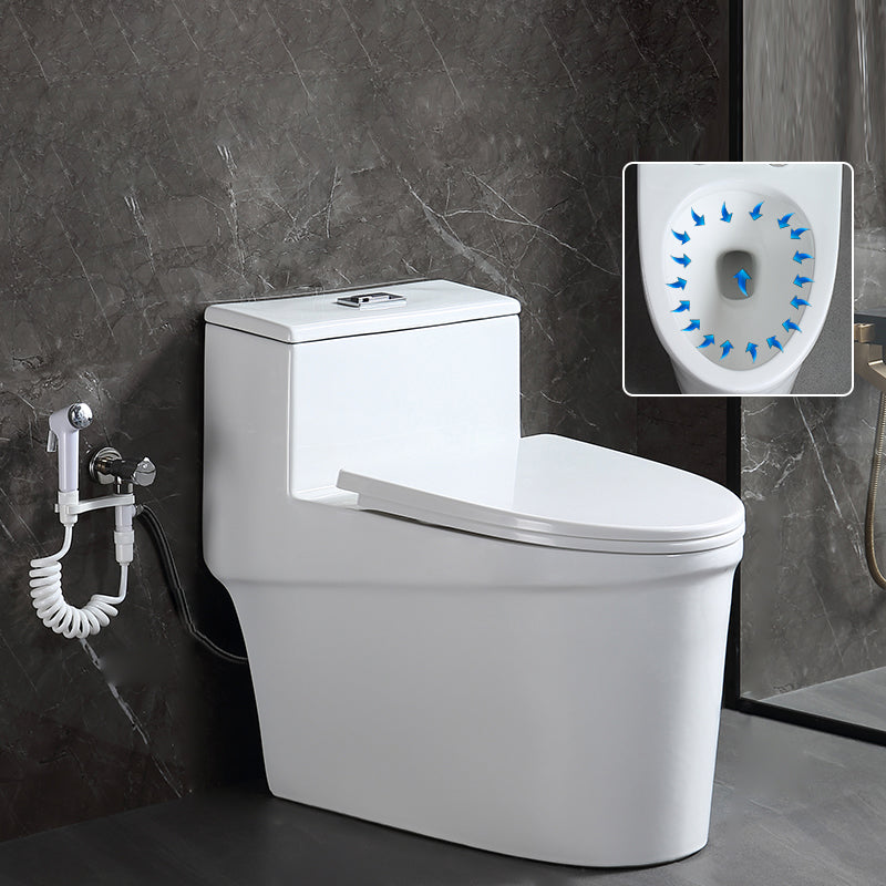 Traditional White Flush Toilet Spray Gun Included Urine Toilet for Bathroom