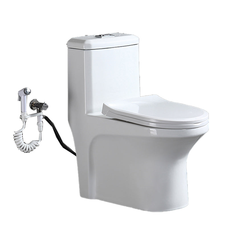 Traditional White Flush Toilet Spray Gun Included Urine Toilet for Bathroom