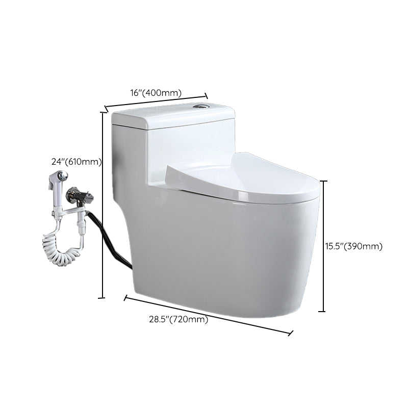 Traditional White Flush Toilet Spray Gun Included Urine Toilet for Bathroom
