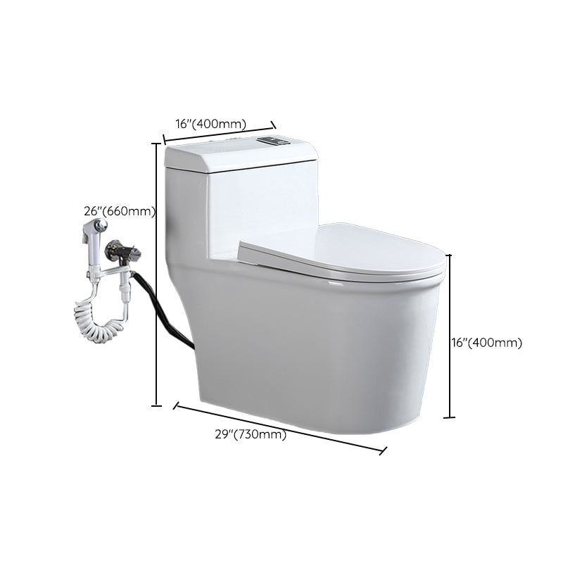 Traditional White Flush Toilet Spray Gun Included Urine Toilet for Bathroom