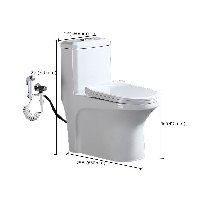 Traditional White Flush Toilet Spray Gun Included Urine Toilet for Bathroom