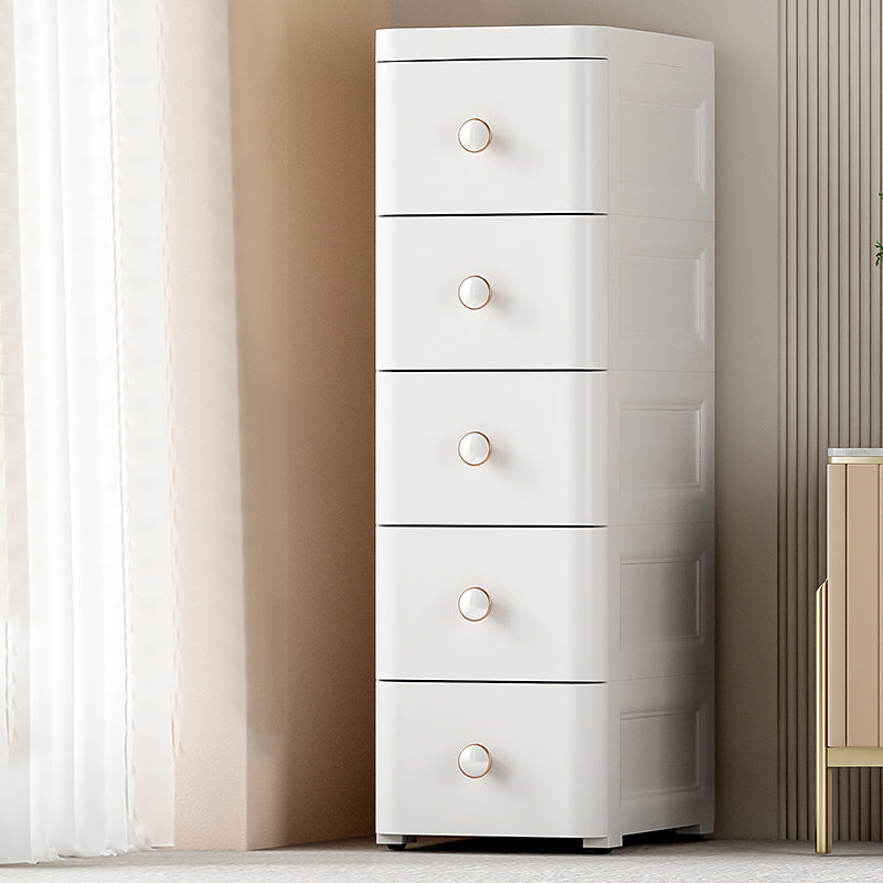 Northern European Vertical Kids Nightstand Plastic Nursery Dresser for Bedroom