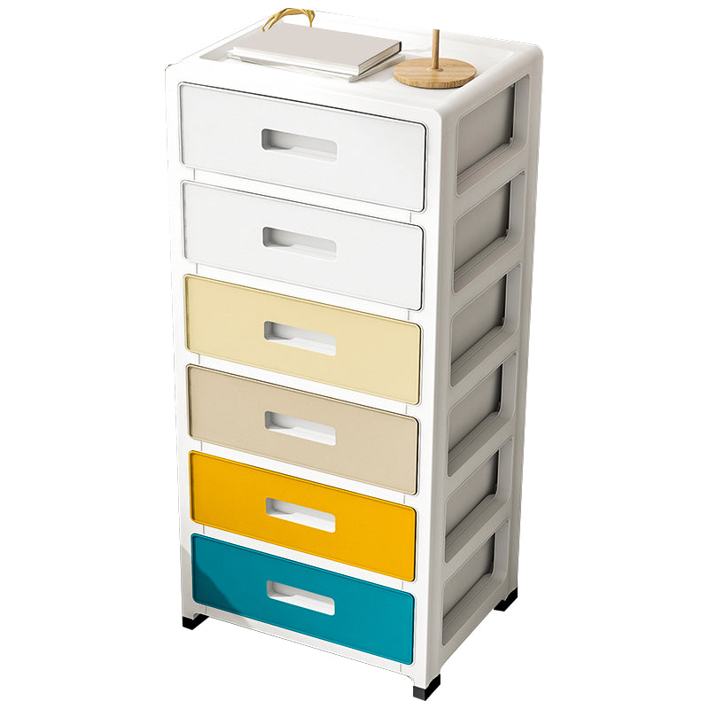 Scandinavian Kids Dresser Set Vertical Plastic Dresser for Kids