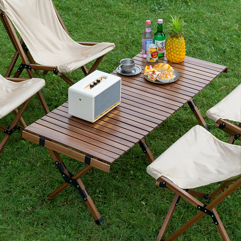5 Pieces Patio Dining Table Set Modern Rectangular Picnic Table