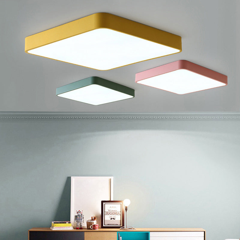 Metal Geometric Flush Mount Fixture Macron Flush Light Fixtures