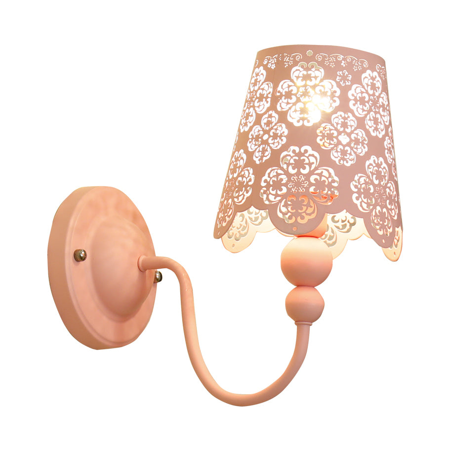 Macaron snoep gekleurde muur sconce geëtst Empire Shade 1 licht ijzeren sconce licht voor babykamer