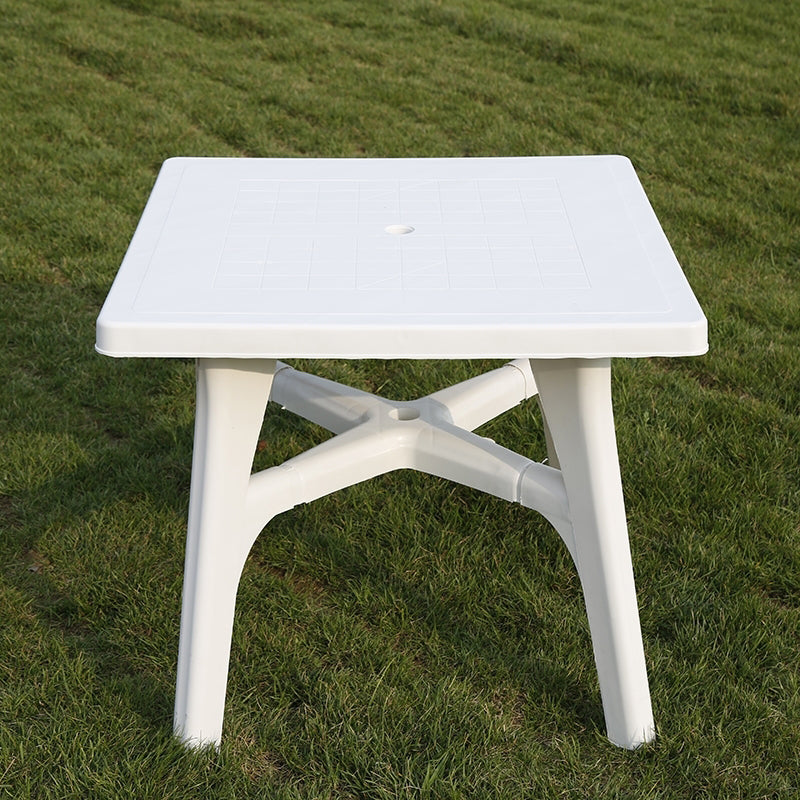 Modern Geometric Waterproof Courtyard Table Plastic Base Outdoor Table