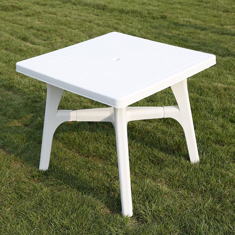Modern Geometric Waterproof Courtyard Table Plastic Base Outdoor Table