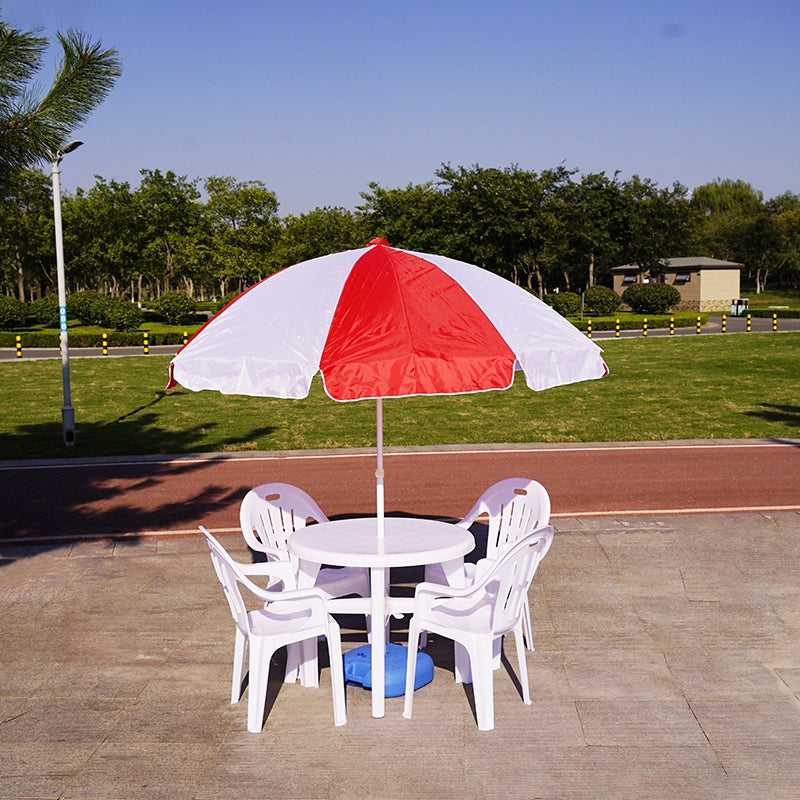 Modern Geometric Waterproof Courtyard Table Plastic Base Outdoor Table