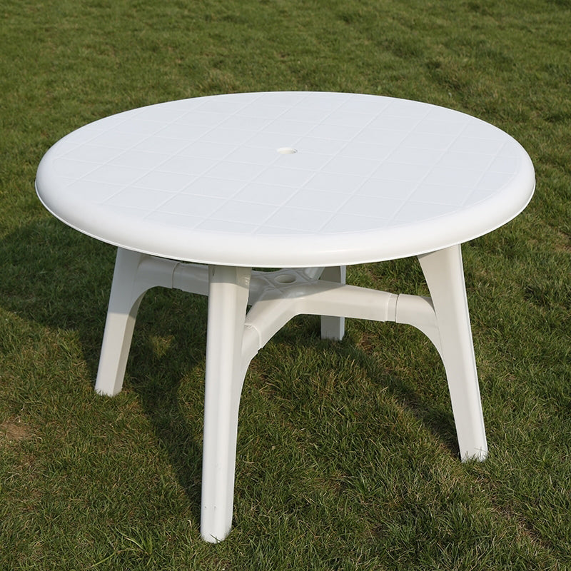 Modern Geometric Waterproof Courtyard Table Plastic Base Outdoor Table