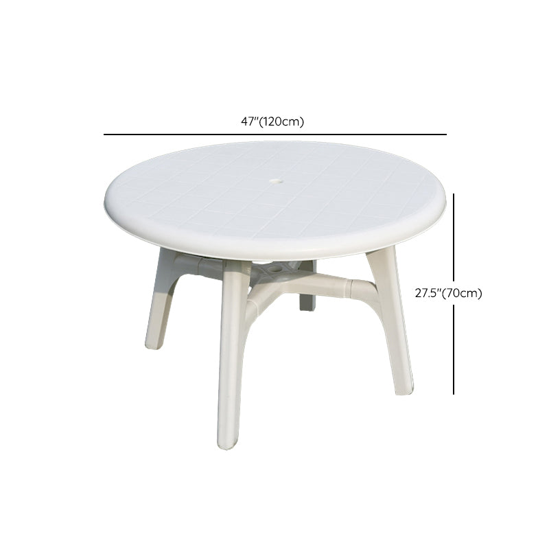 Modern Geometric Waterproof Courtyard Table Plastic Base Outdoor Table
