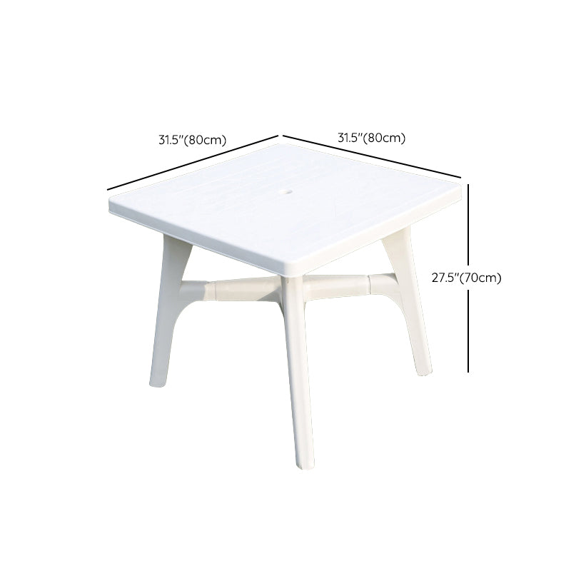 Modern Geometric Waterproof Courtyard Table Plastic Base Outdoor Table