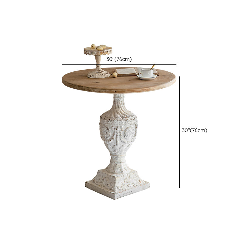 Countryside Waterproof Wood Courtyard Table Round Outdoor Table