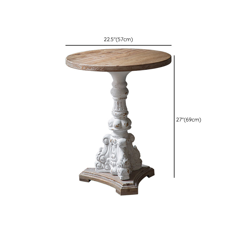 Countryside Waterproof Wood Courtyard Table Round Outdoor Table