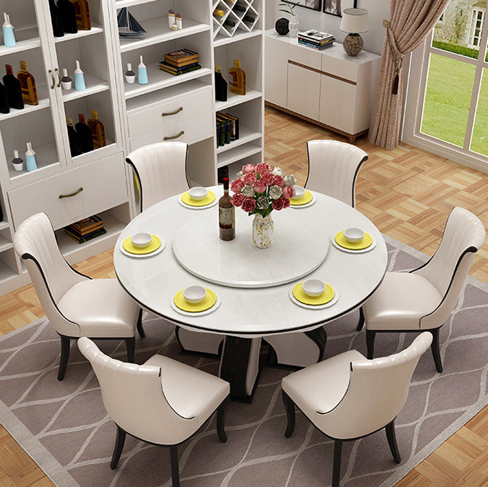 White Dining Table Convertible Dining Table for Kitchen Dining Room