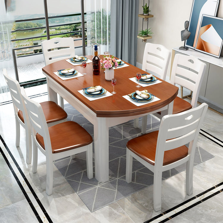 Extendable Dining Table Wood Dining Table for Kitchen Dining Room