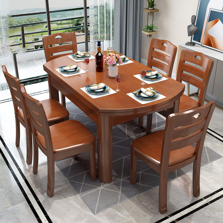 Extendable Dining Table Wood Dining Table for Kitchen Dining Room