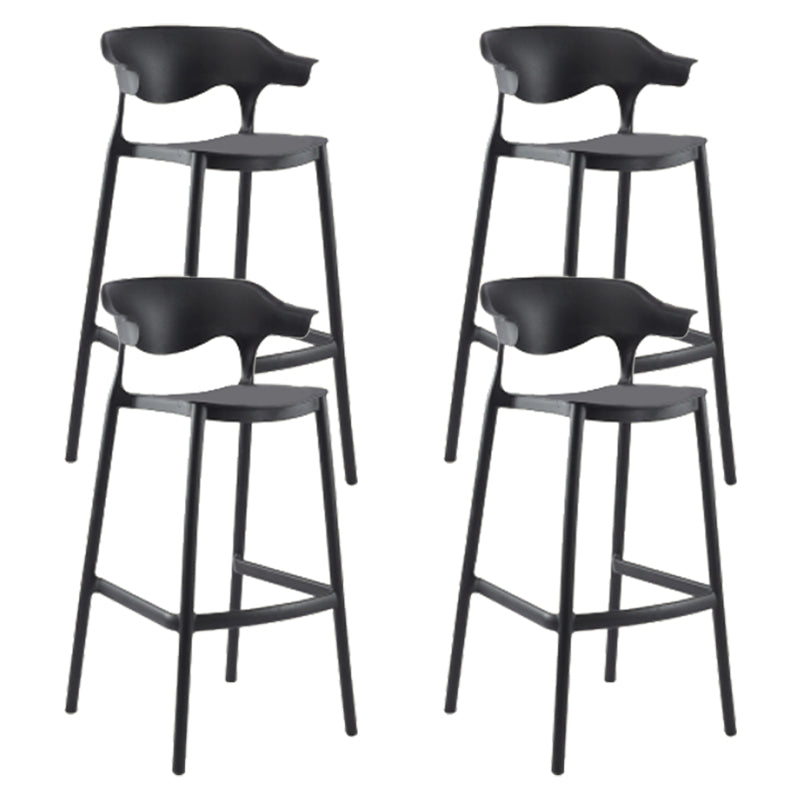 Modern Plastic Counter Stool Armless Bar Stool for Living Room