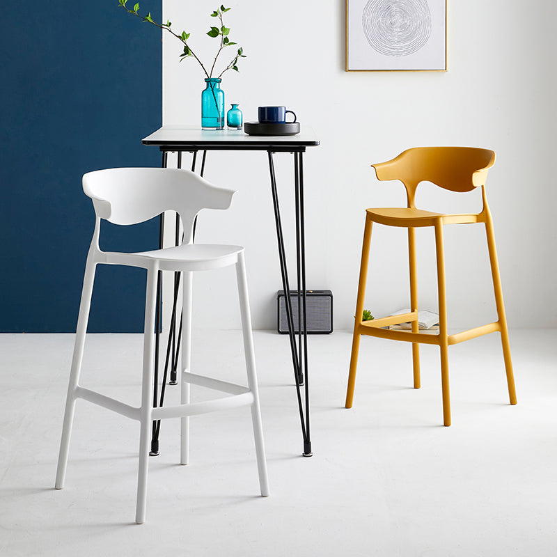 Modern Plastic Counter Stool Armless Bar Stool for Living Room