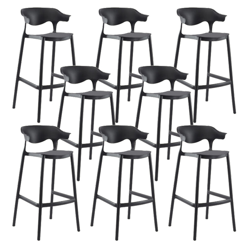 Modern Plastic Counter Stool Armless Bar Stool for Living Room