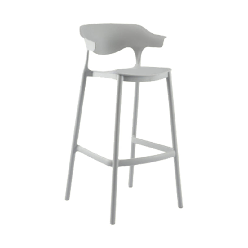 Modern Plastic Counter Stool Armless Bar Stool for Living Room