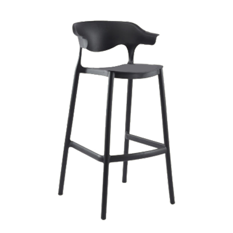 Modern Plastic Counter Stool Armless Bar Stool for Living Room