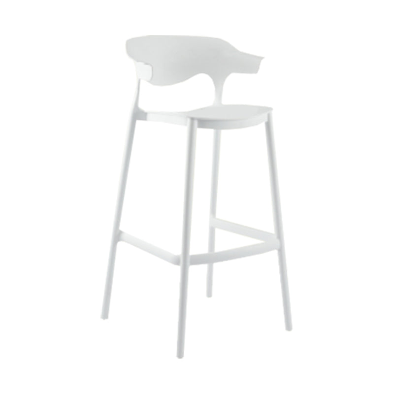 Modern Plastic Counter Stool Armless Bar Stool for Living Room