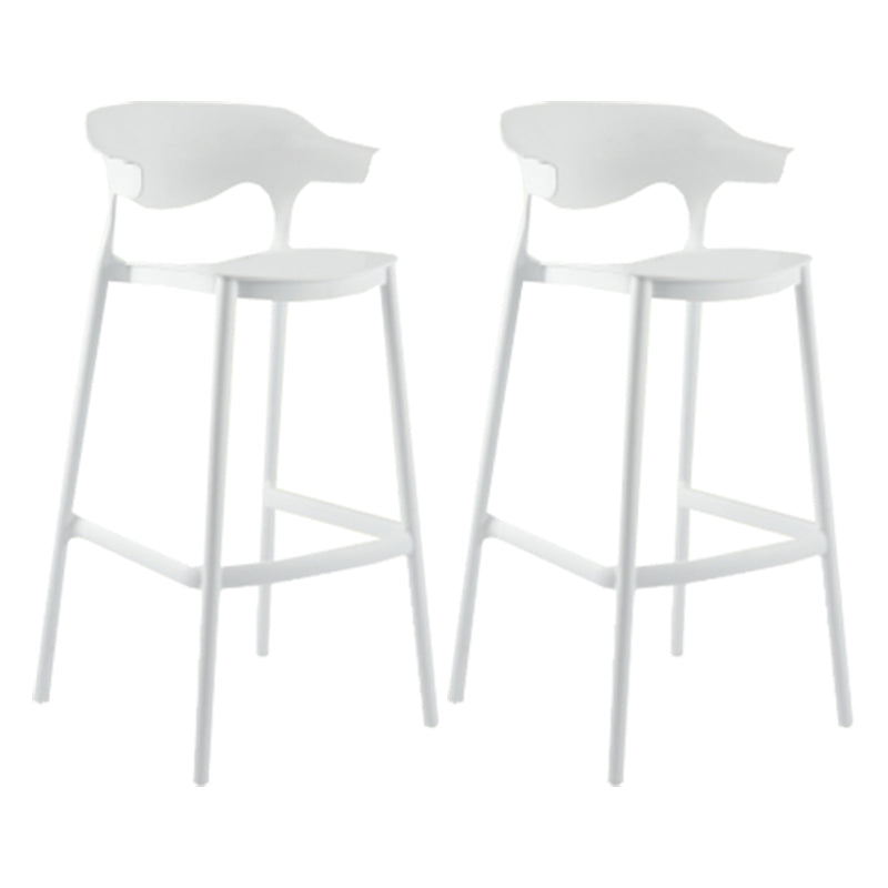 Modern Plastic Counter Stool Armless Bar Stool for Living Room
