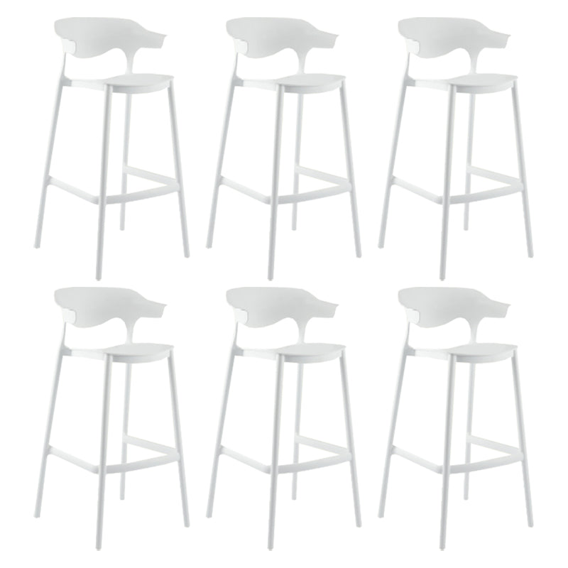 Modern Plastic Counter Stool Armless Bar Stool for Living Room