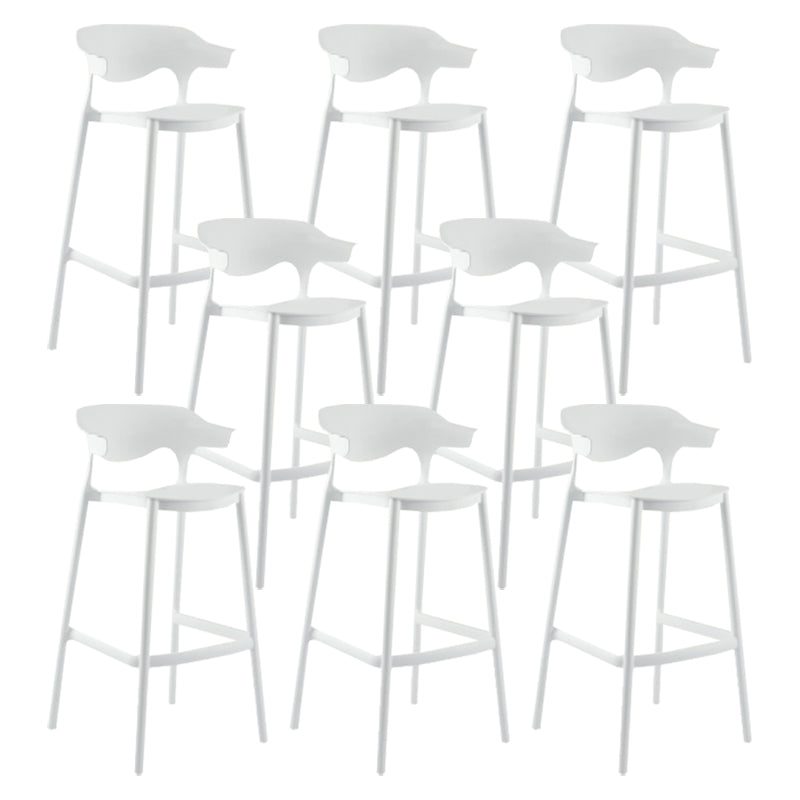 Modern Plastic Counter Stool Armless Bar Stool for Living Room