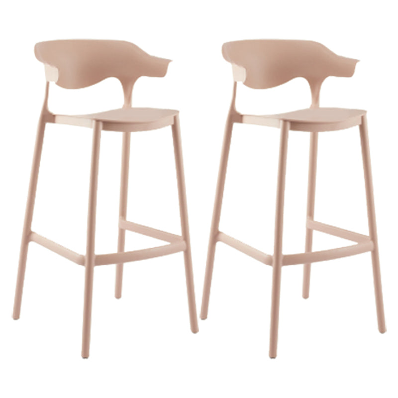 Modern Plastic Counter Stool Armless Bar Stool for Living Room