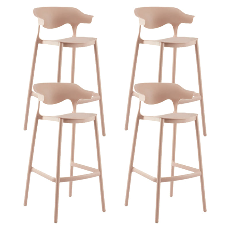 Modern Plastic Counter Stool Armless Bar Stool for Living Room