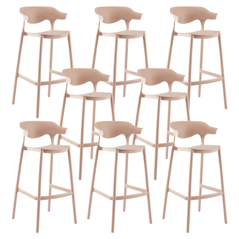 Modern Plastic Counter Stool Armless Bar Stool for Living Room