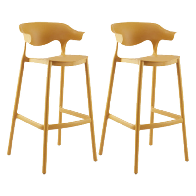 Modern Plastic Counter Stool Armless Bar Stool for Living Room