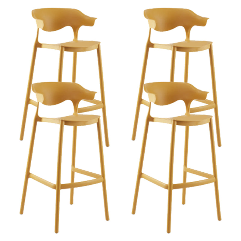 Modern Plastic Counter Stool Armless Bar Stool for Living Room