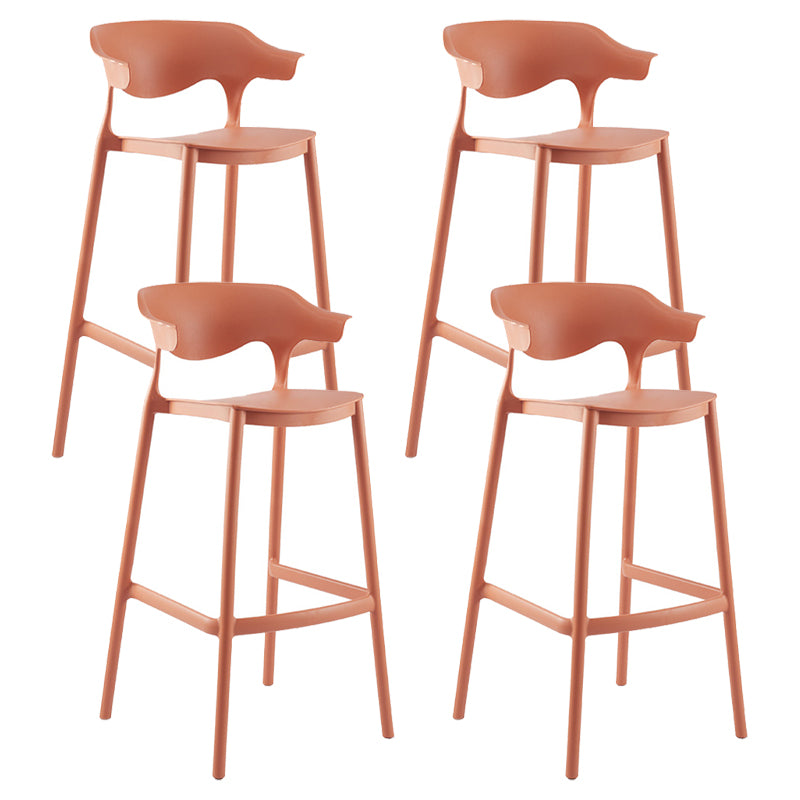 Modern Plastic Counter Stool Armless Bar Stool for Living Room