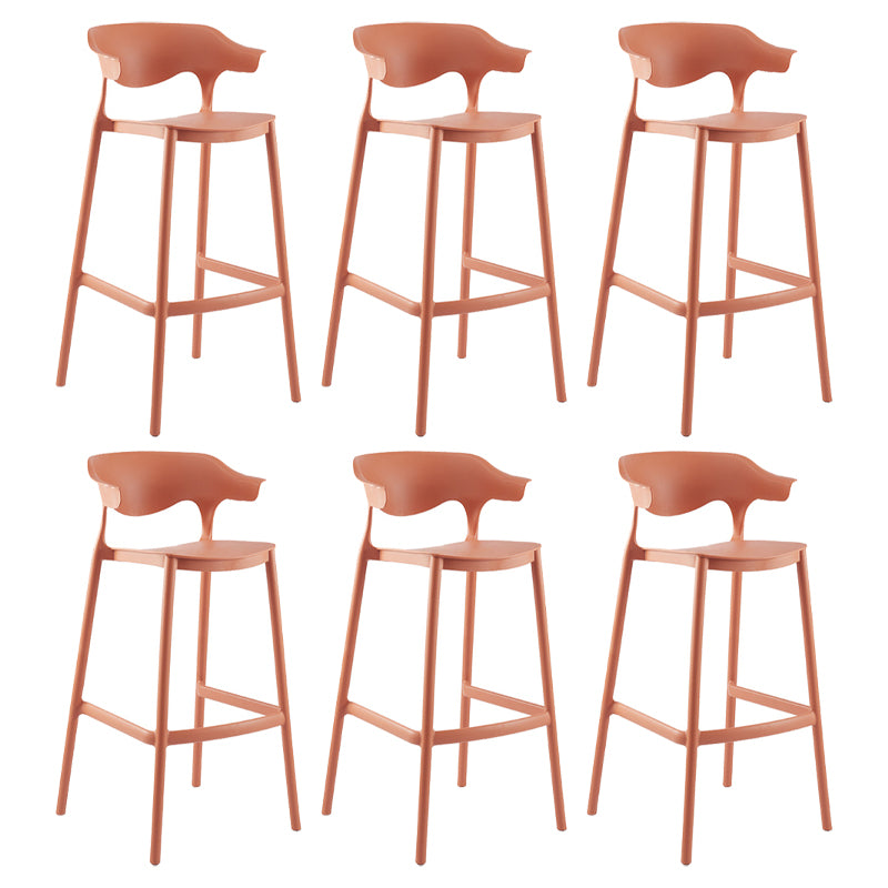 Modern Plastic Counter Stool Armless Bar Stool for Living Room