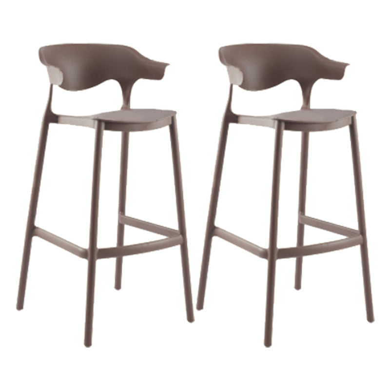 Modern Plastic Counter Stool Armless Bar Stool for Living Room