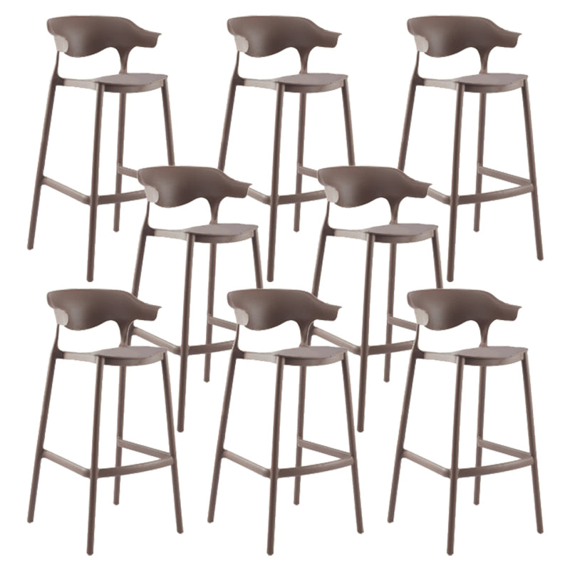 Modern Plastic Counter Stool Armless Bar Stool for Living Room