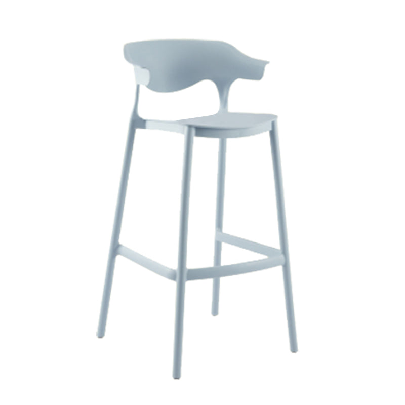 Modern Plastic Counter Stool Armless Bar Stool for Living Room
