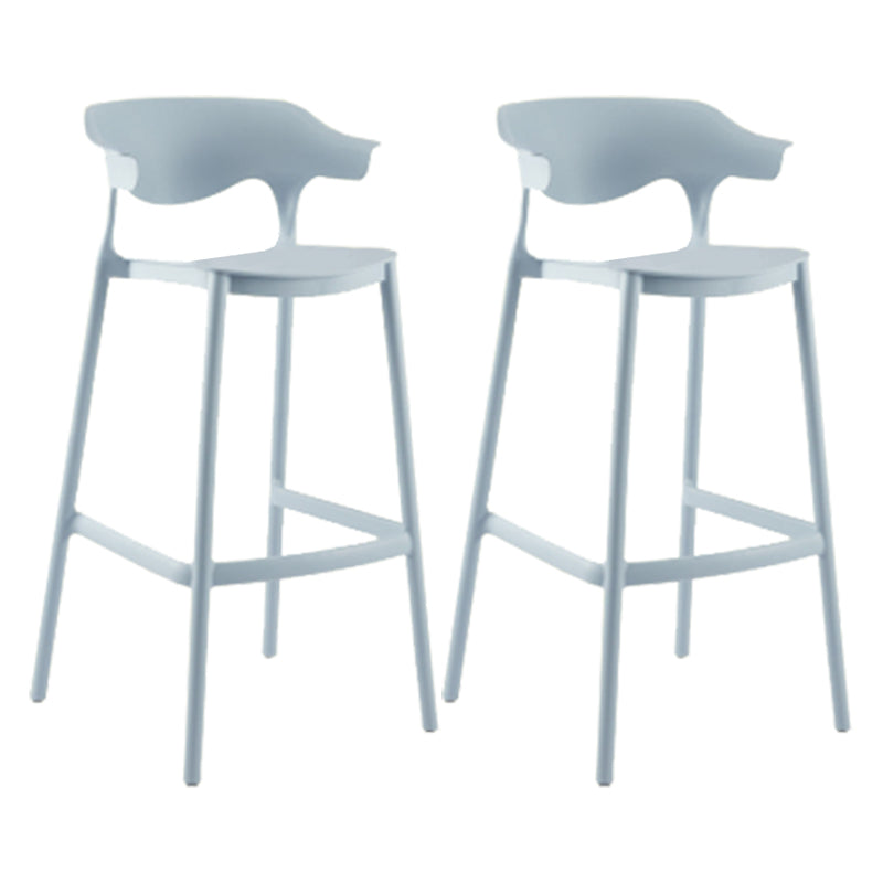 Modern Plastic Counter Stool Armless Bar Stool for Living Room