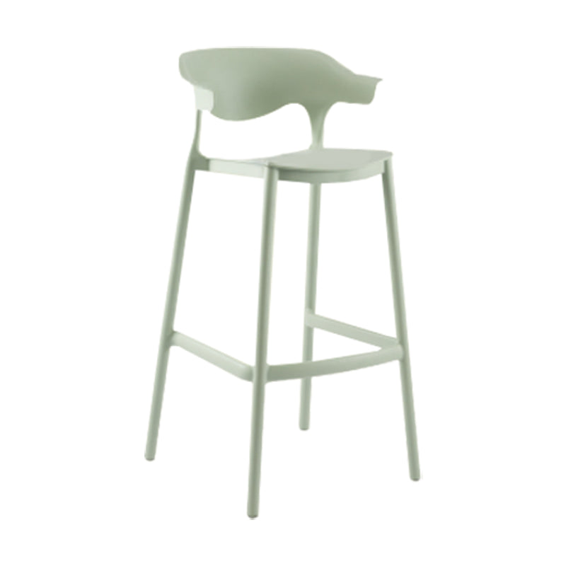 Modern Plastic Counter Stool Armless Bar Stool for Living Room