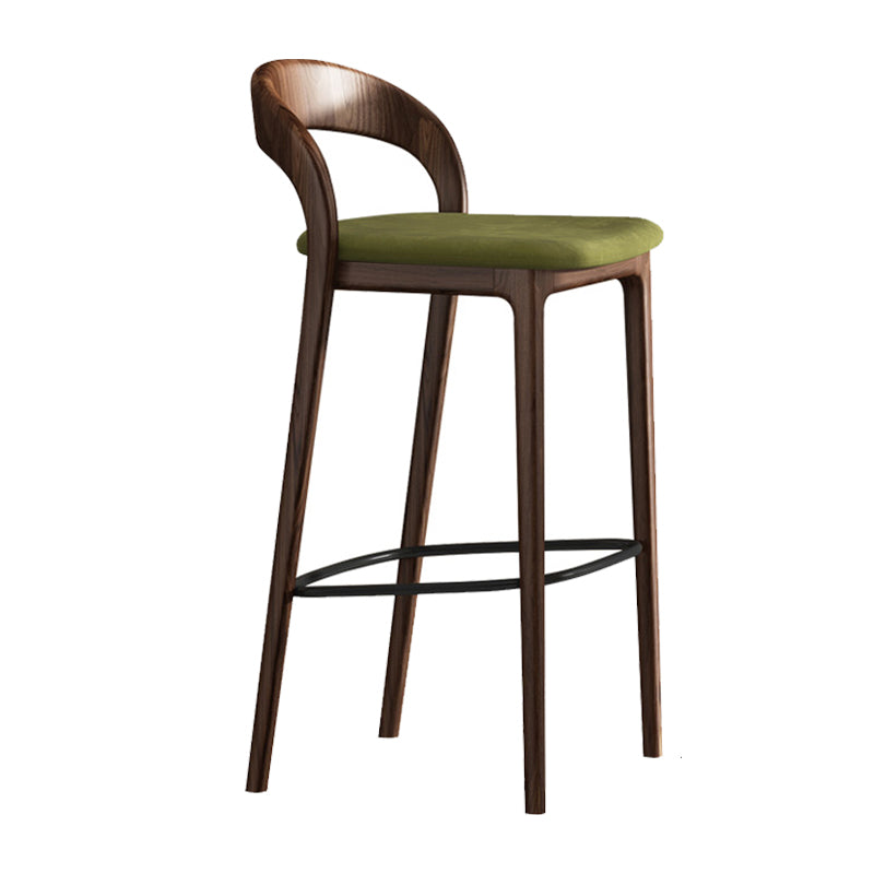 Solid Wood Counter Stool Modern Style Armless Stool for Living Room
