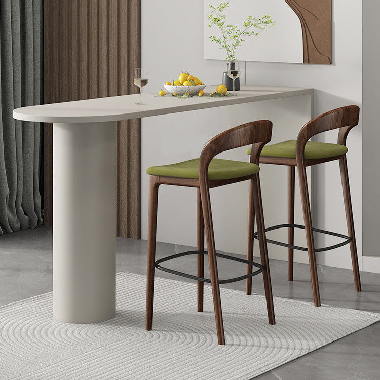 Solid Wood Counter Stool Modern Style Armless Stool for Living Room
