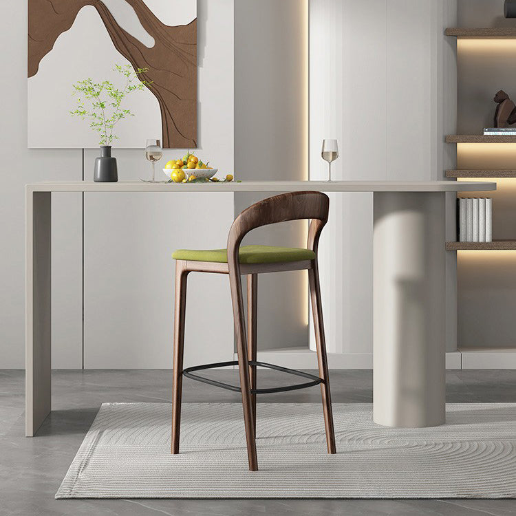 Solid Wood Counter Stool Modern Style Armless Stool for Living Room