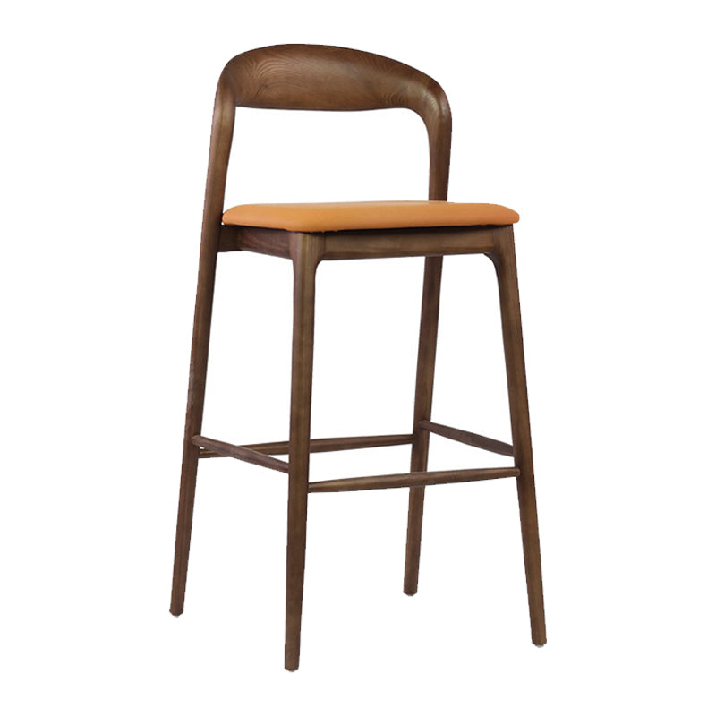Solid Wood Counter Stool Modern Style Armless Stool for Living Room