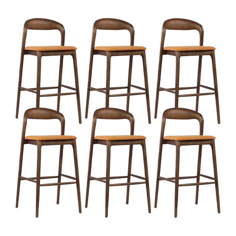 Solid Wood Counter Stool Modern Style Armless Stool for Living Room