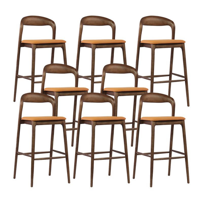 Solid Wood Counter Stool Modern Style Armless Stool for Living Room